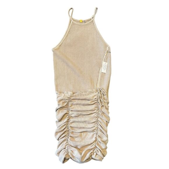 The Free People One Katya Thermal Mini Dress Cream Size Small NWT - Picture 2 of 10